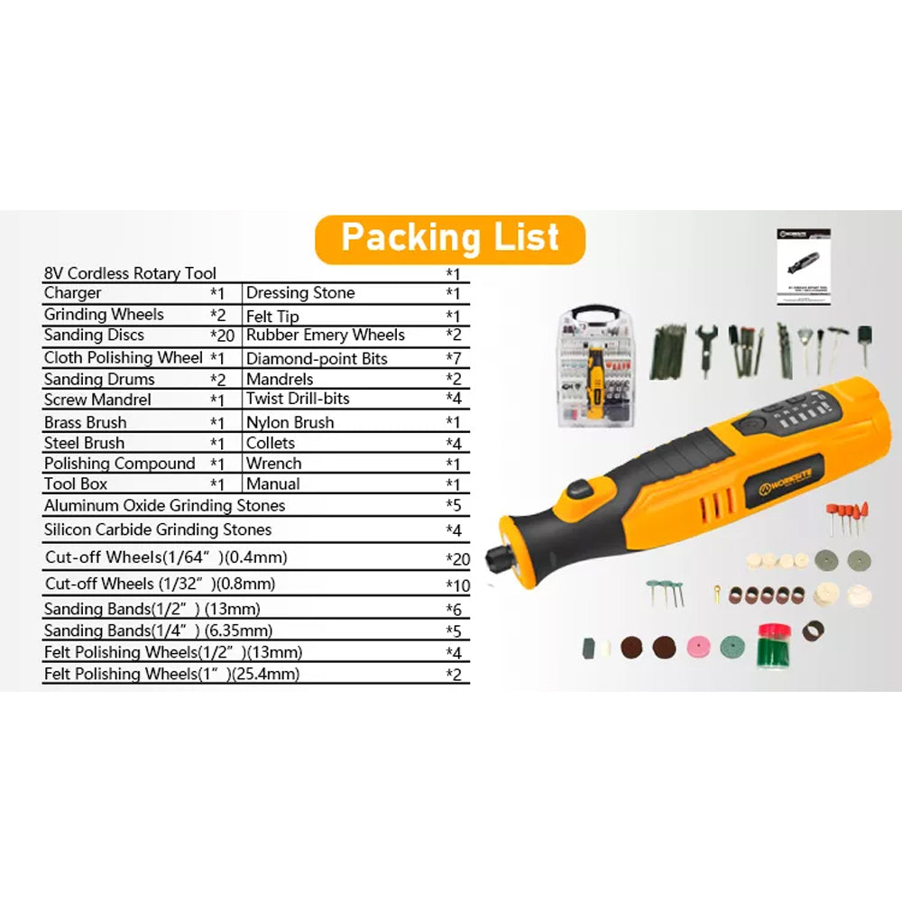 WORKSITE CORDLESS ROTARY TOOL KIT CRT324-110